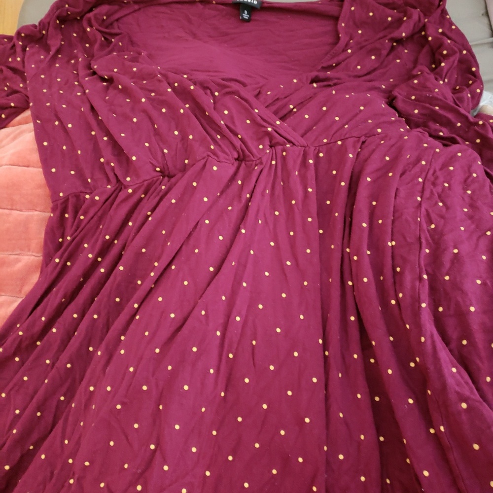 Long sleeve polka dot dress